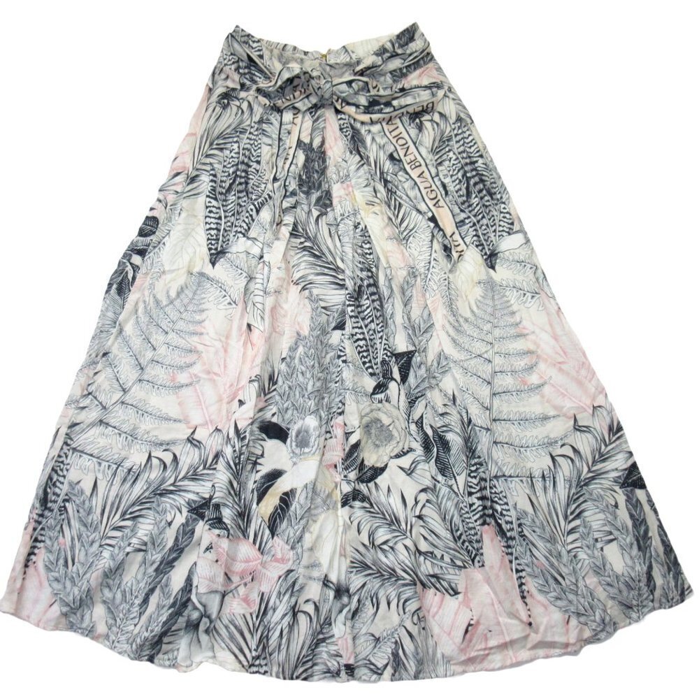 NWT Agua Bendita Lee Helios Pant in Floral Print Tie Waist Wide Leg Palazzo L